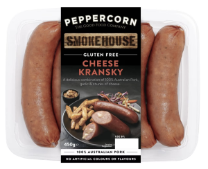 Peppercorn Smokehouse Cheese Kransky 450g