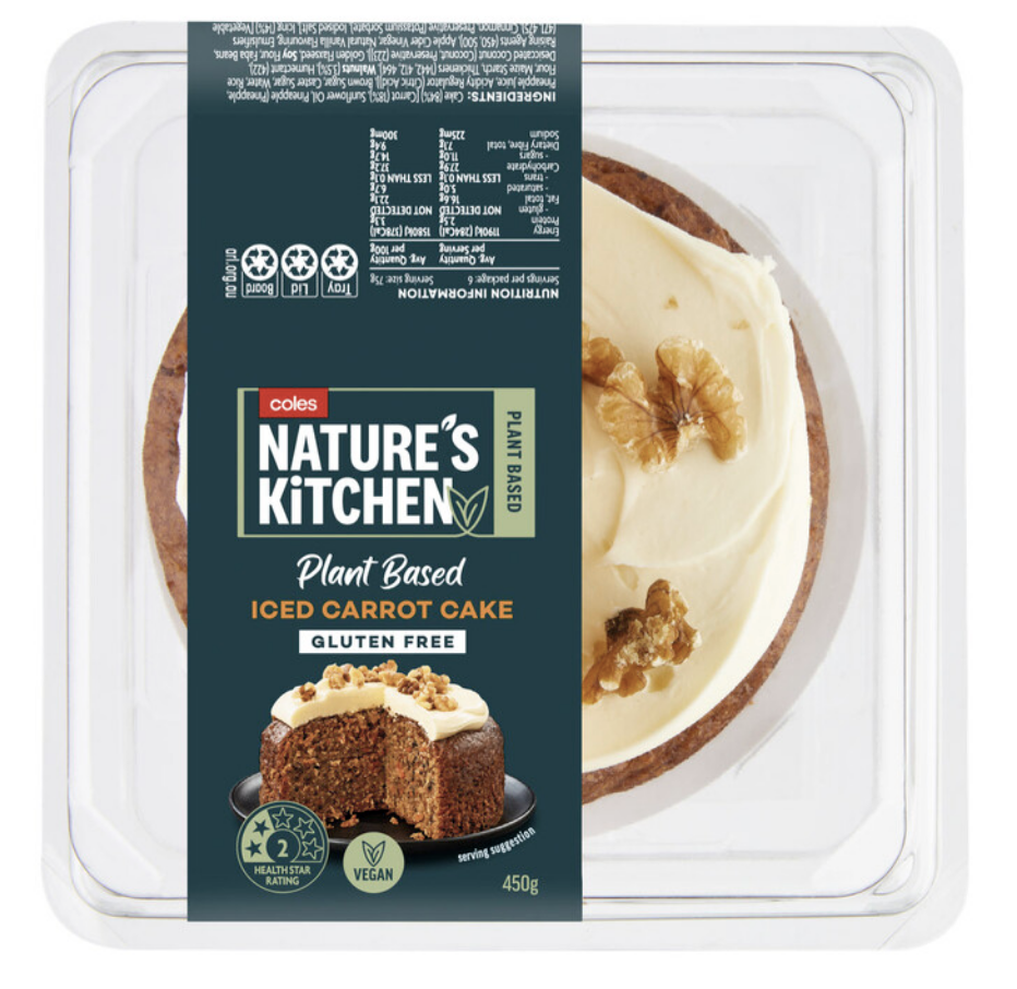 Coles Natures Kitchen Carrot Cake | 450g