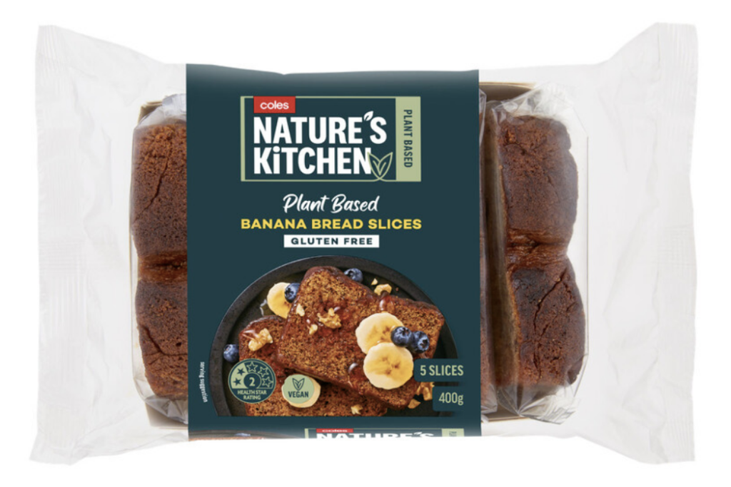 Coles Natures Kitchen Banana Bread Slices | 5 pack