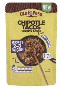 Old El Paso Chipotle Tacos Mild Cooking Sauce 170g