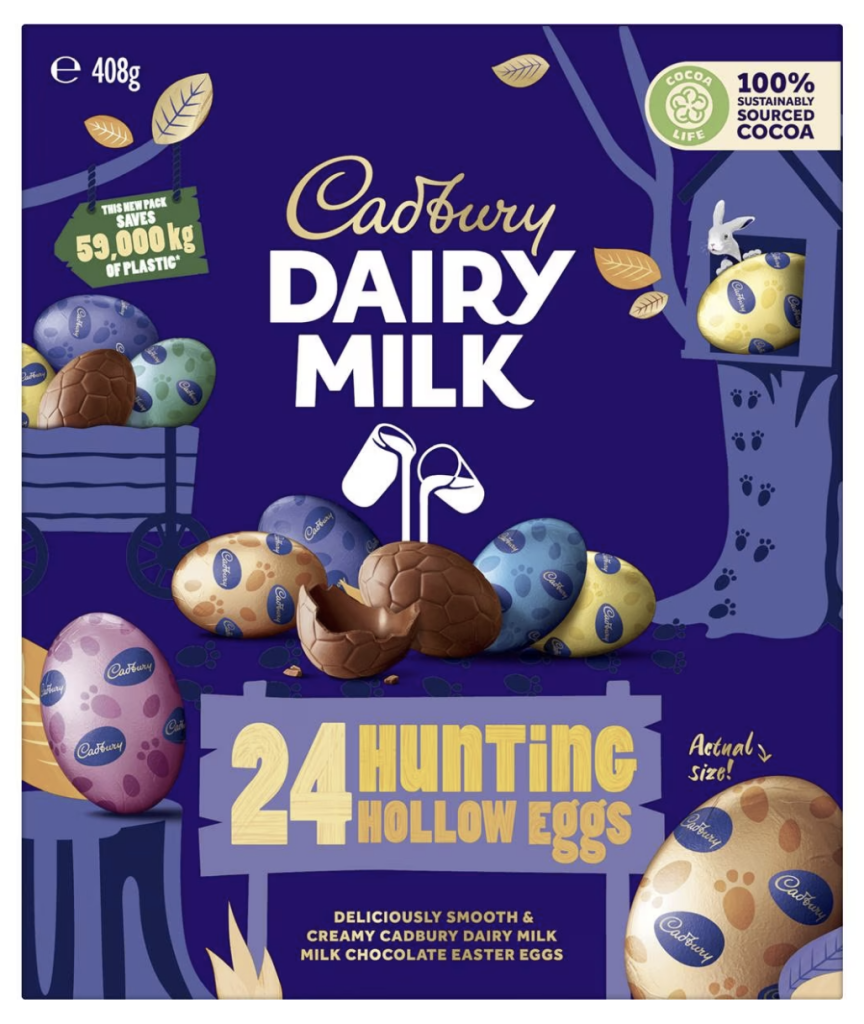 Cadbury Easter Chocolate 24 Piece Crate Hunting Eggs Carton 408g