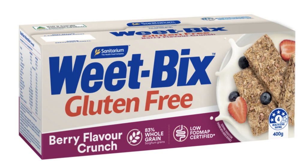 Sanitarium Weet-Bix Breakfast Cereal Gluten Free Berry Crunch 400g