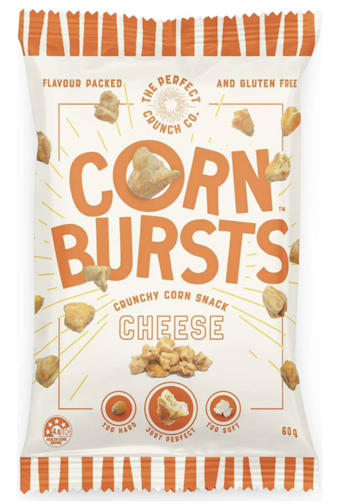 The Perfect Crunch Co Corn Bursts Cheese 60g