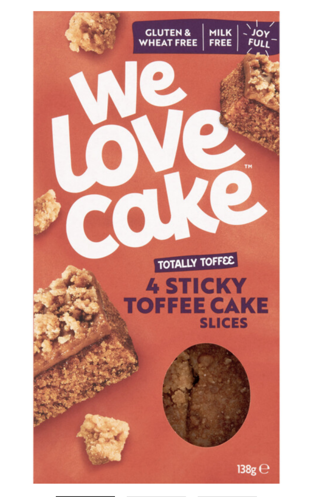 We Love Cake Sticky Toffee Cake Slices 4 pack 138g