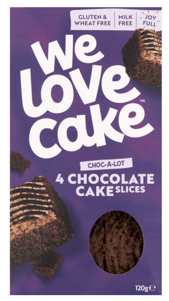 We Love Cake Chocolate Cake Slices 4 pack 120g