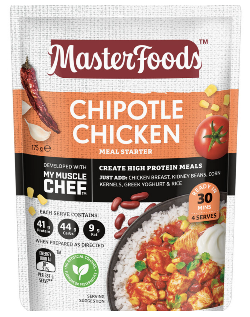 Masterfoods My Muscle Chef Chipotle Chicken Recipe Base 175g