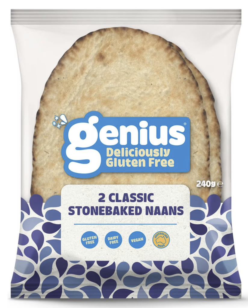 Genius Gluten Free Classic Stonebaked Naans 2 Pack