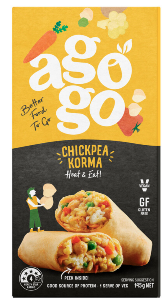 Agogo Gluten Free Chickpea Korma Wrap 145g