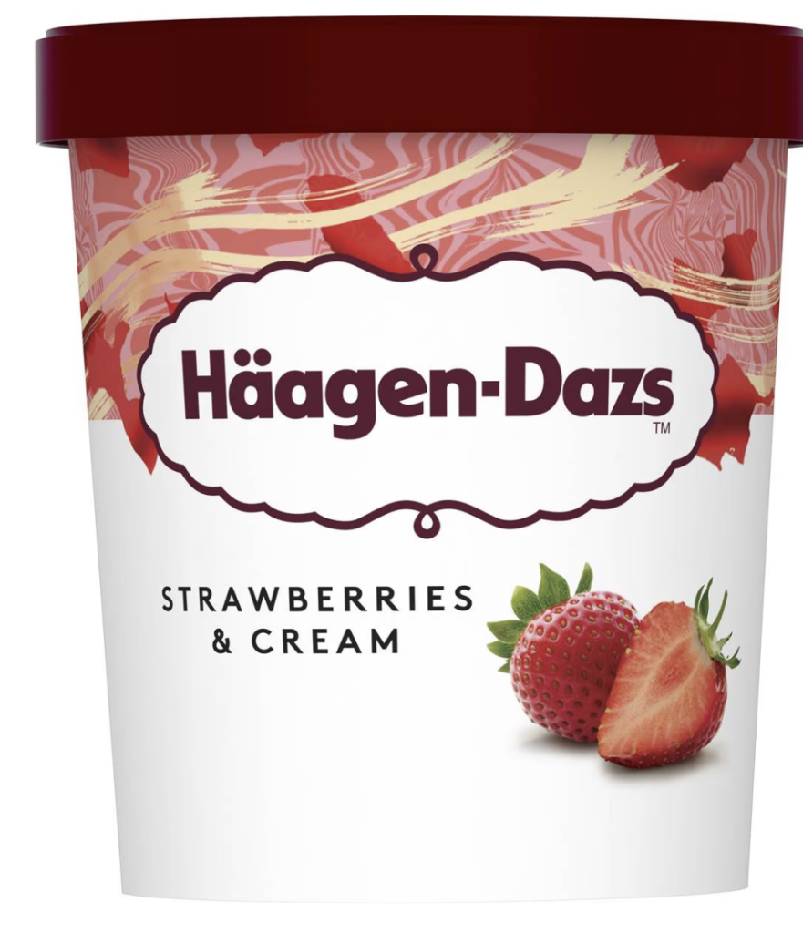 Haagen-dazs Strawberries & Cream Ice Cream Tub 457ml