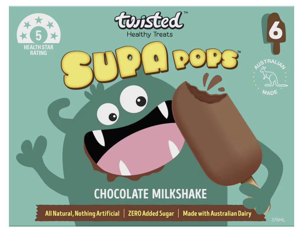 Twisted Supa Pops Chocolate Milkshake 6 Pack