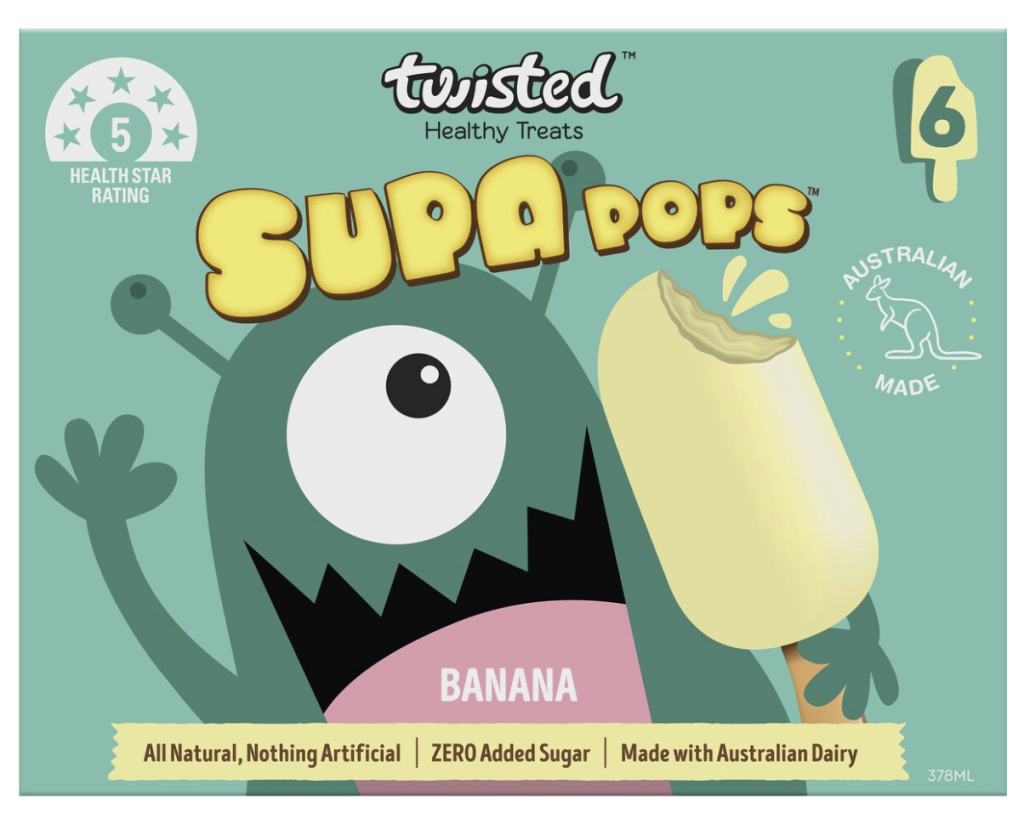 Twisted Supa Pops Banana 6 Pack