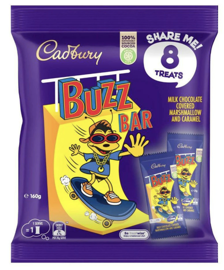 Cadbury Buzz Bar Share Pack 160g