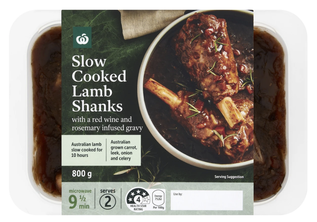 Woolworths Rosemary Lamb Shanks Chilled Meal 800g