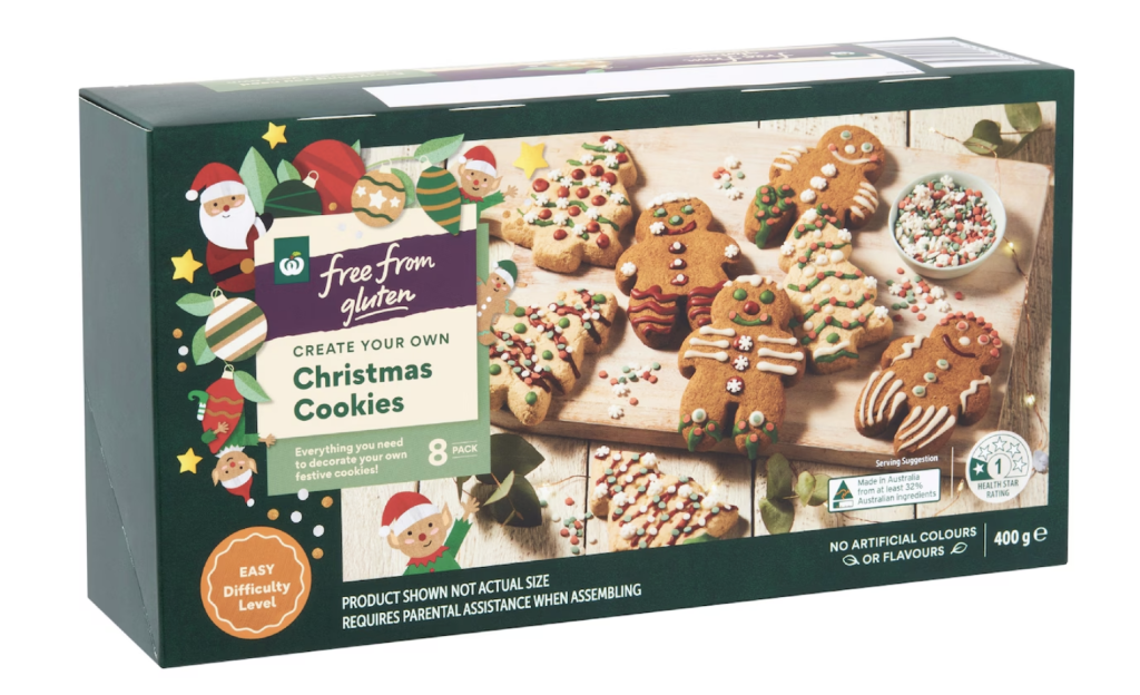 Woolworths Free From Gluten DIY Christmas Cookie Kit 8 pack